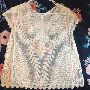 Never worn Cream Lace top with tags on still.